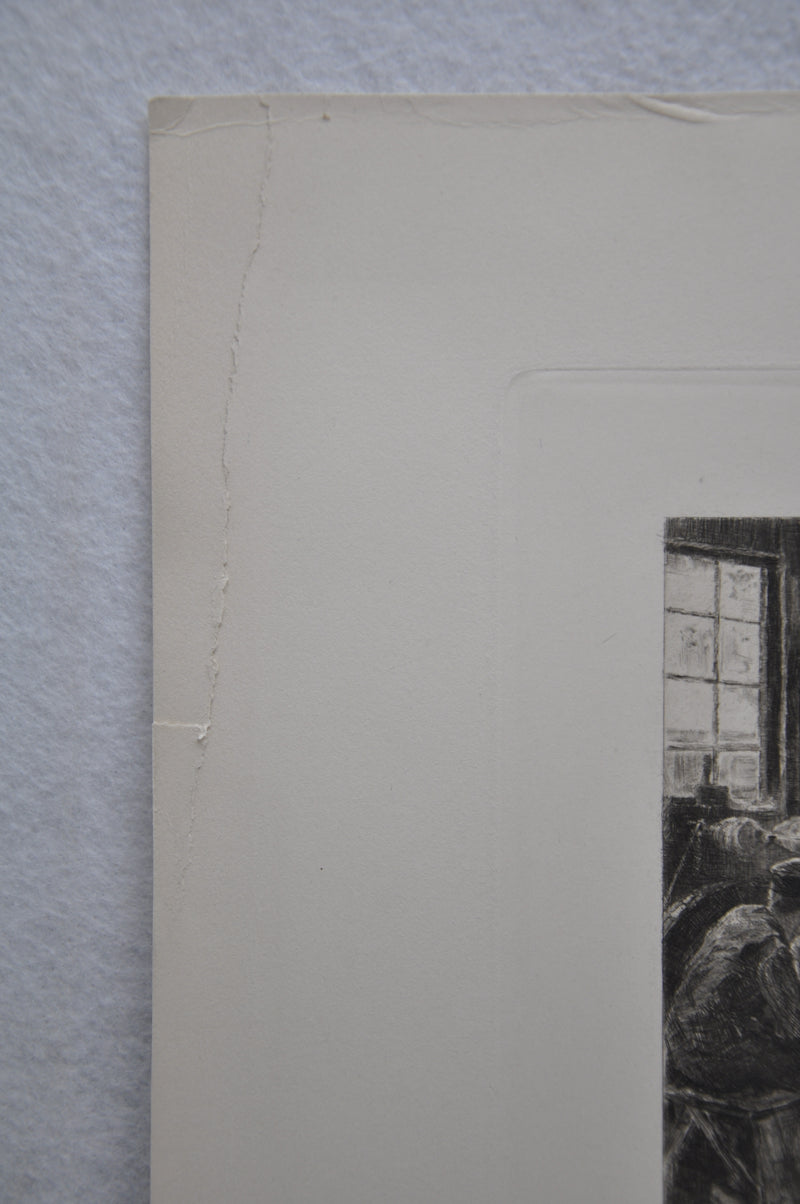 Max Liebermann "Hanfspinnerinnen" 1892 Lithograph Etching Print   - TvMovieCards.com