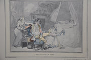T Rowlandson "Four o'clock in the City" Lithograph Etching Print 16" x 18.5"   - TvMovieCards.com