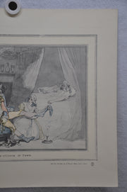 T Rowlandson "Four o'clock in the City" Lithograph Etching Print 16" x 18.5"   - TvMovieCards.com