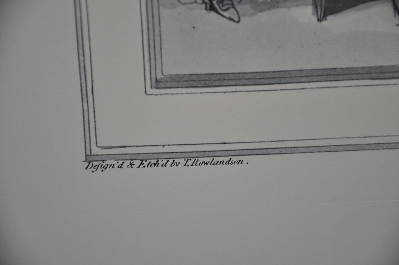 T Rowlandson "Four o'clock in the City" Lithograph Etching Print 16" x 18.5"   - TvMovieCards.com