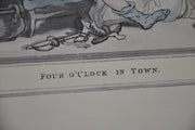 T Rowlandson "Four o'clock in the City" Lithograph Etching Print 16" x 18.5"   - TvMovieCards.com