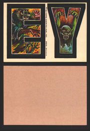 1973-74 Monster Initials Vintage Sticker Trading Cards You Pick Singles #1-#132 E Y  - TvMovieCards.com