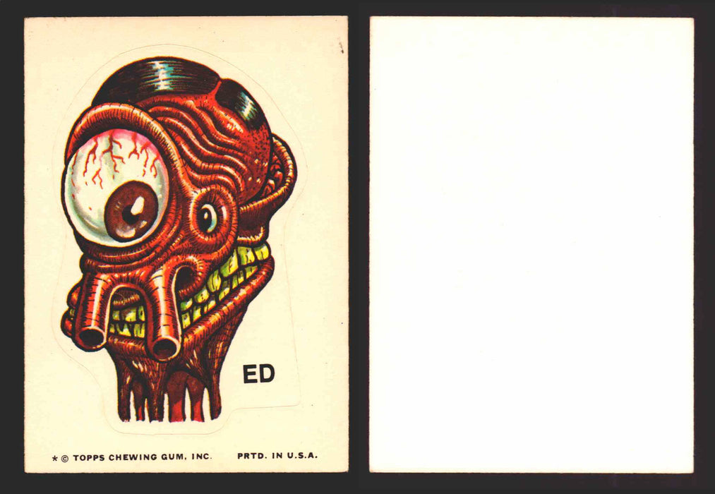 1976 Ugly Stickers White Back Trading Card You Pick Singles #1-55 Topps Ed  - TvMovieCards.com