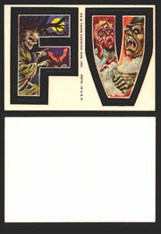 1973-74 Monster Initials Vintage Sticker Trading Cards You Pick Singles #1-#132 F V  - TvMovieCards.com