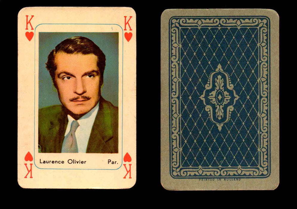 1959 Maple Leaf Hollywood Movie Stars Playing Cards You Pick Singles K - Heart - Laurence Olivier  - TvMovieCards.com