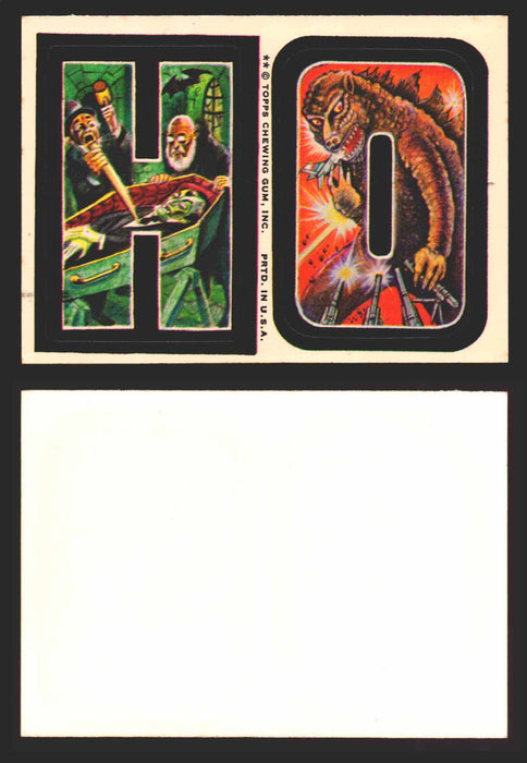 1973-74 Monster Initials Vintage Sticker Trading Cards You Pick Singles #1-#132 H O  - TvMovieCards.com