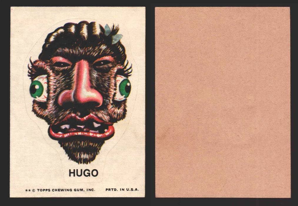 1973-74 Ugly Stickers Tan Back Trading Card You Pick Singles #1-55 Topps Hugo  - TvMovieCards.com