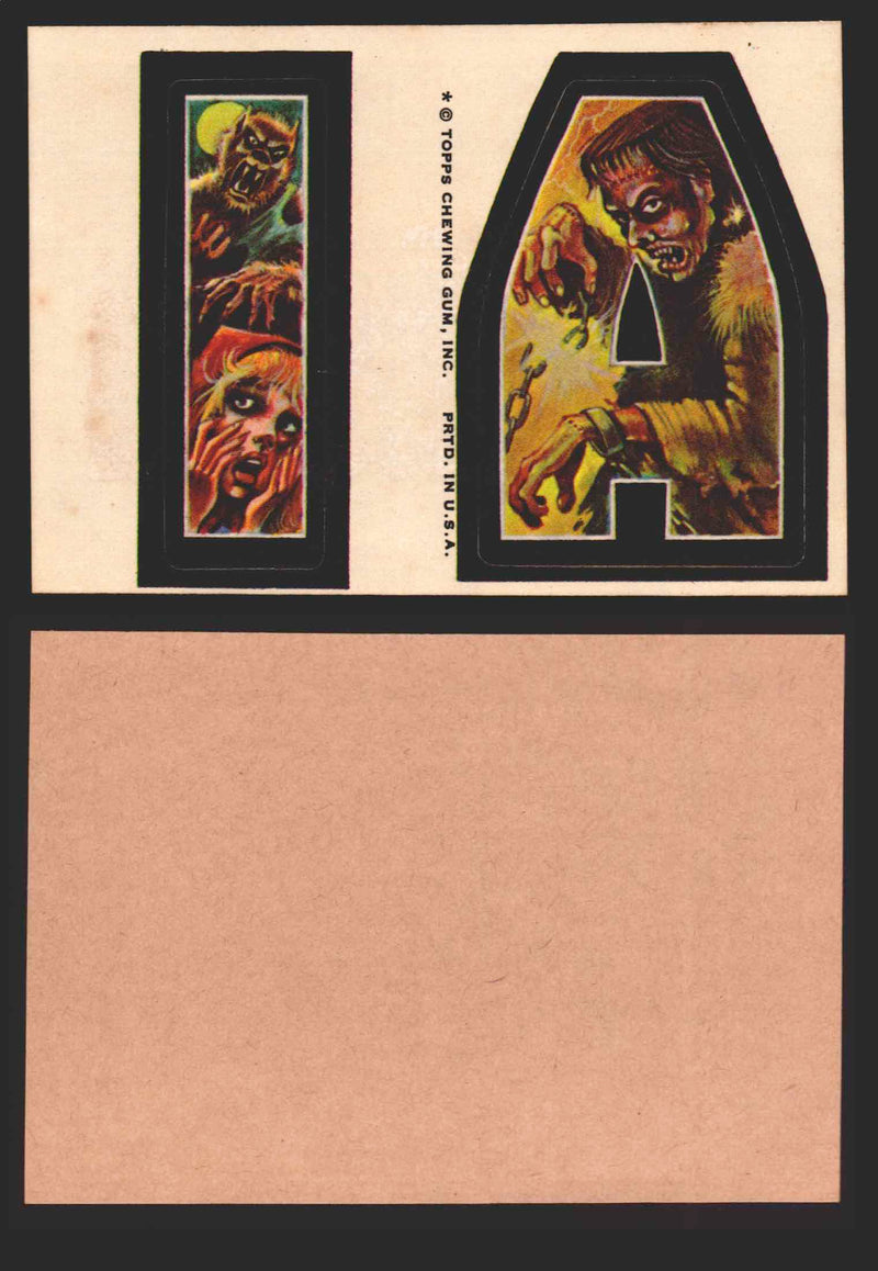 1973-74 Monster Initials Vintage Sticker Trading Cards You Pick Singles #1-#132 I A  - TvMovieCards.com
