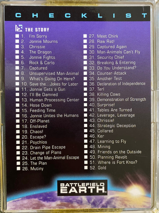 Battlefield Earth Movie Base Card Set 90 Cards Upper Deck 2000   - TvMovieCards.com