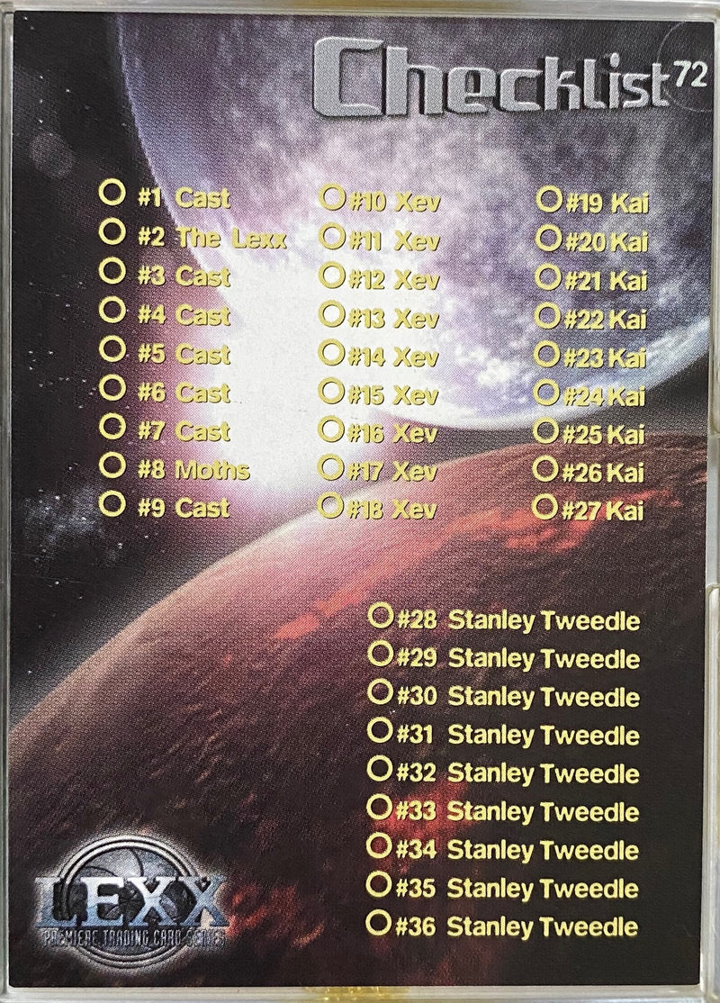 Lexx Base Card Set 72 Cards Dynamic Forces 2002   - TvMovieCards.com