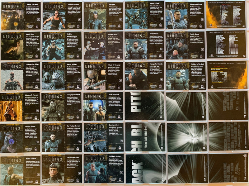 Chronicles of Riddick Movie Base Card Set 72 Cards   - TvMovieCards.com