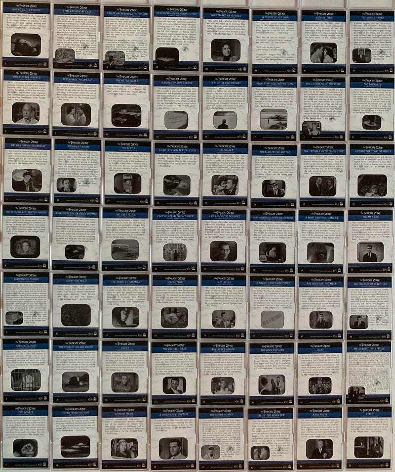 Twilight Zone Rod Serling Edition Base Card Set 156 Cards Rittenhouse 2019   - TvMovieCards.com