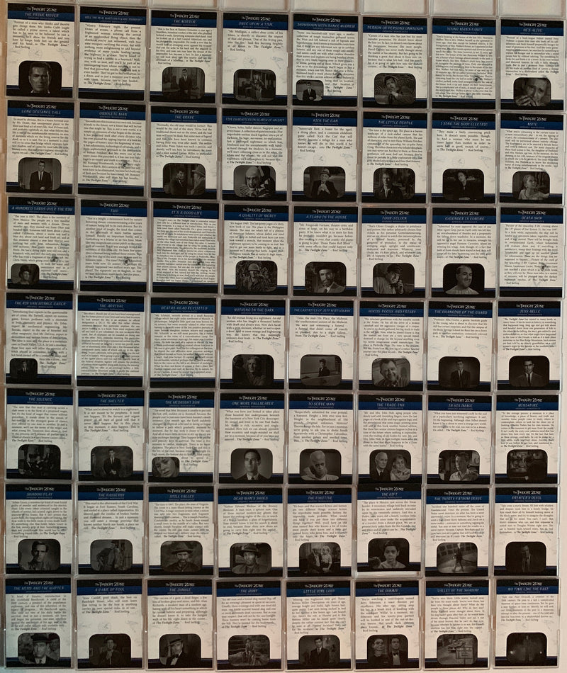 Twilight Zone Rod Serling Edition Base Card Set 156 Cards Rittenhouse 2019   - TvMovieCards.com