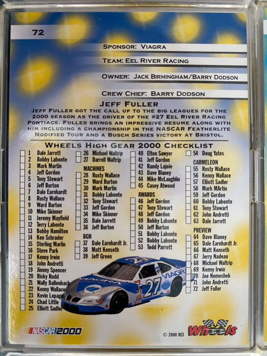 2000 Wheels High Gear Complete Racing 72 Card Set NASCAR - Earnhardt Gordon   - TvMovieCards.com