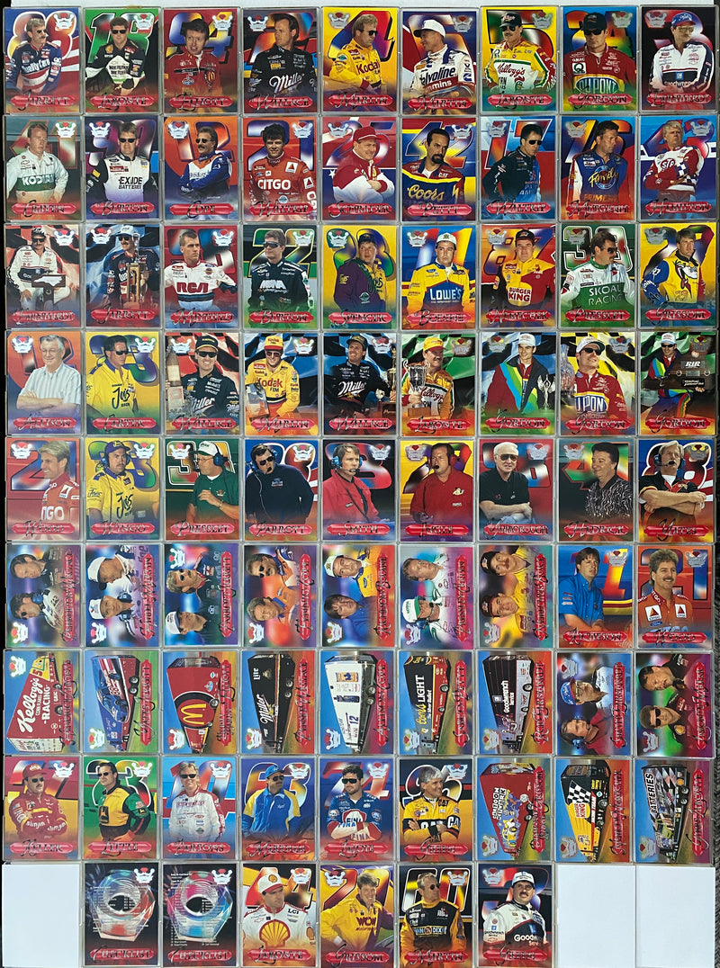 1996 Wheels Crown Jewels Elite Complete Racing 78 Card Set NASCAR - Jeff Gordon   - TvMovieCards.com