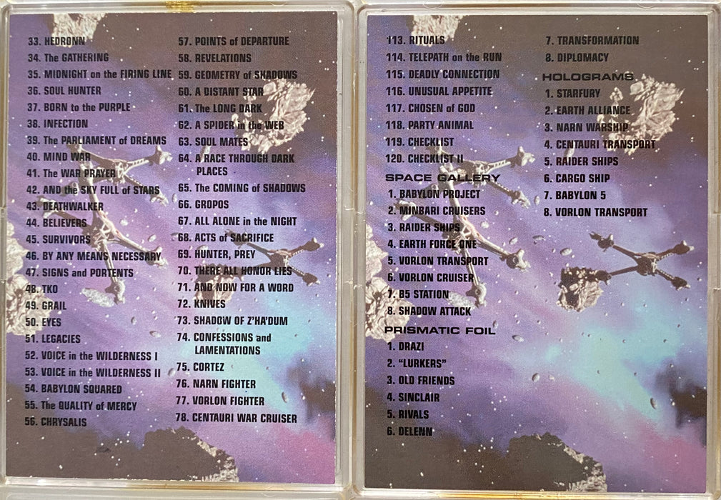 1995 Babylon 5 Premier Edition Ultra Trading Card Base Set of 120 Fleer   - TvMovieCards.com