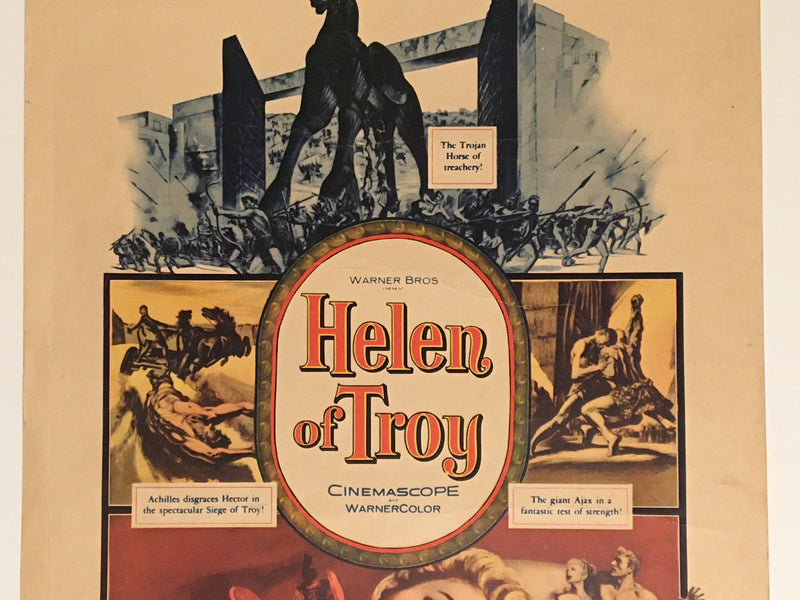 1956 Helen of Troy Original Window Card 14 x 22 Stanley Baker Rossana Podestà   - TvMovieCards.com