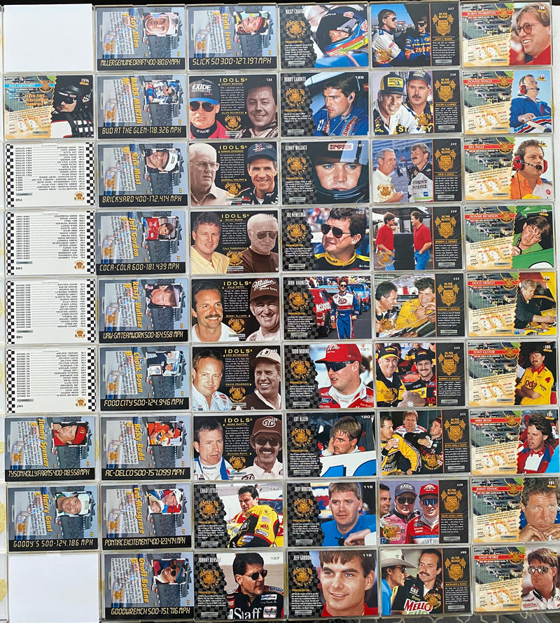 1994-95 Select Premier Edition Complete Racing 150 Card Set NASCAR - Earnhardt   - TvMovieCards.com