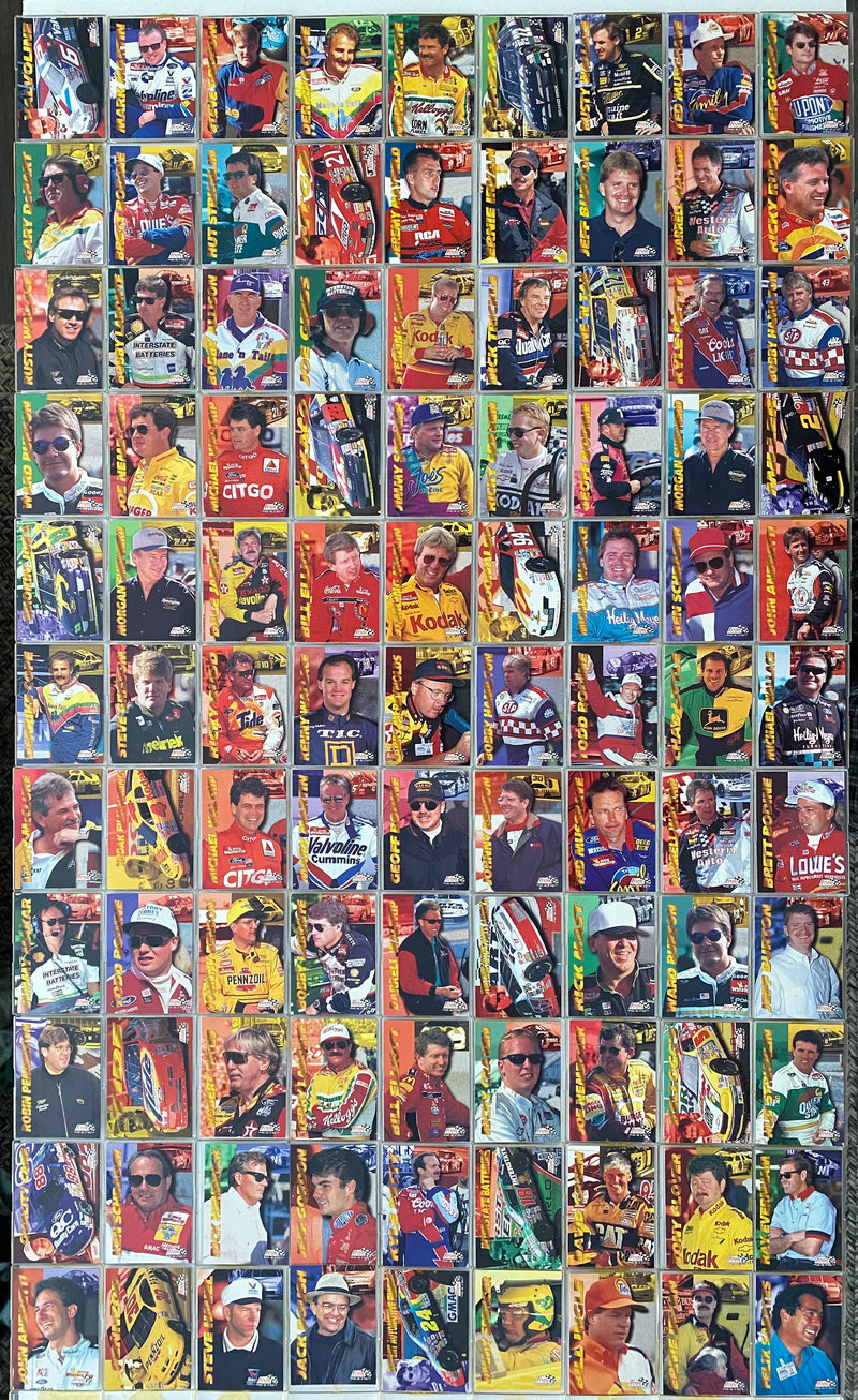 1996 Finish Line Complete Racing 100 Card Set NASCAR - Jeff Gordon   - TvMovieCards.com