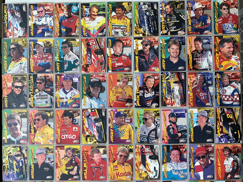 1996 Finish Line Complete Racing 100 Card Set NASCAR - Jeff Gordon   - TvMovieCards.com