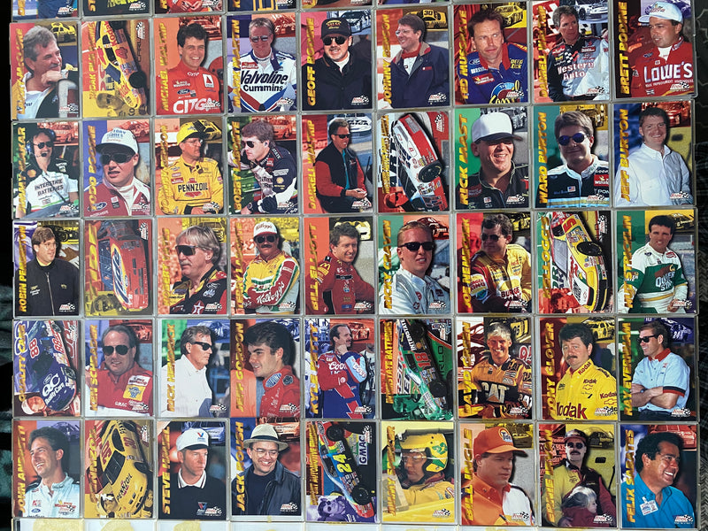 1996 Finish Line Complete Racing 100 Card Set NASCAR - Jeff Gordon   - TvMovieCards.com