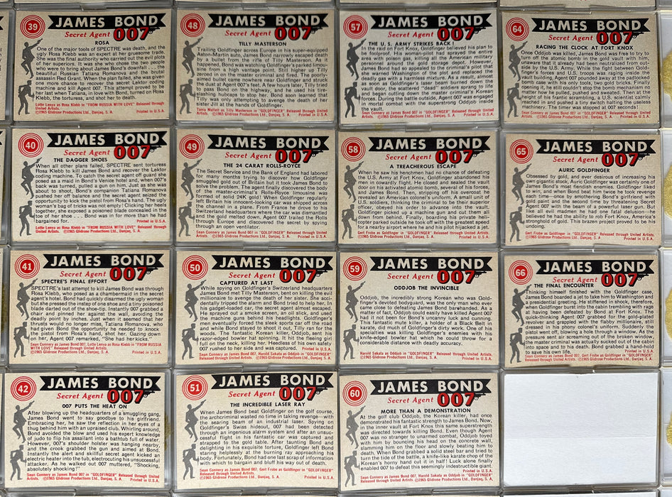 James Bond Movies 1965 Philadelphia Gum Vintage Trading Card Set 66/66 Cards   - TvMovieCards.com