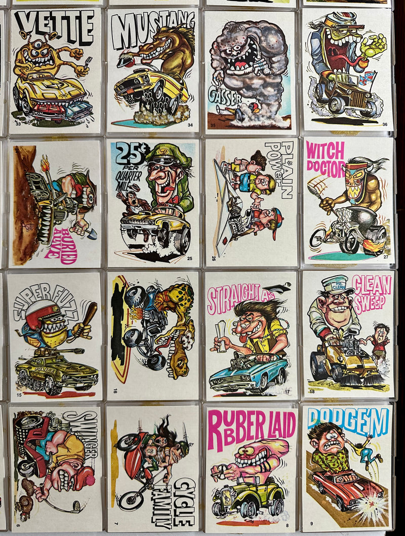 1973 Fabulous Odd Rods Vintage Bubble Gum Trading Card Set of 66 Donruss   - TvMovieCards.com