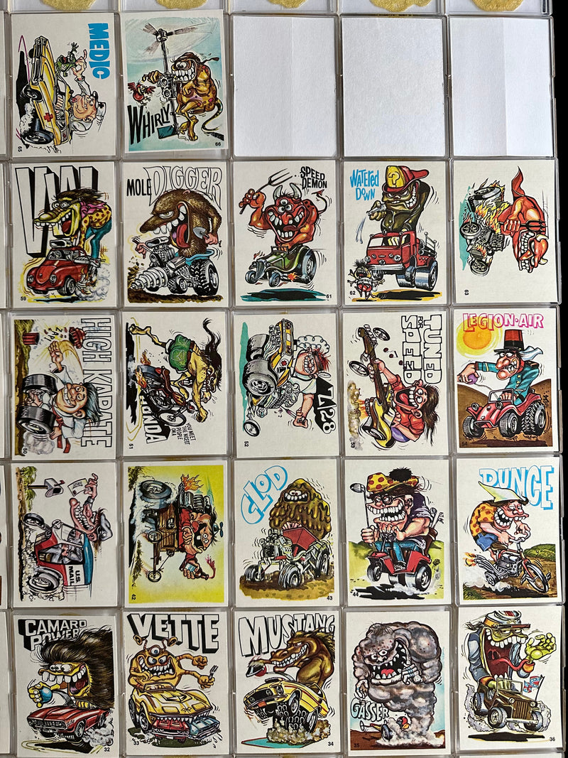 1973 Fabulous Odd Rods Vintage Bubble Gum Trading Card Set of 66 Donruss   - TvMovieCards.com