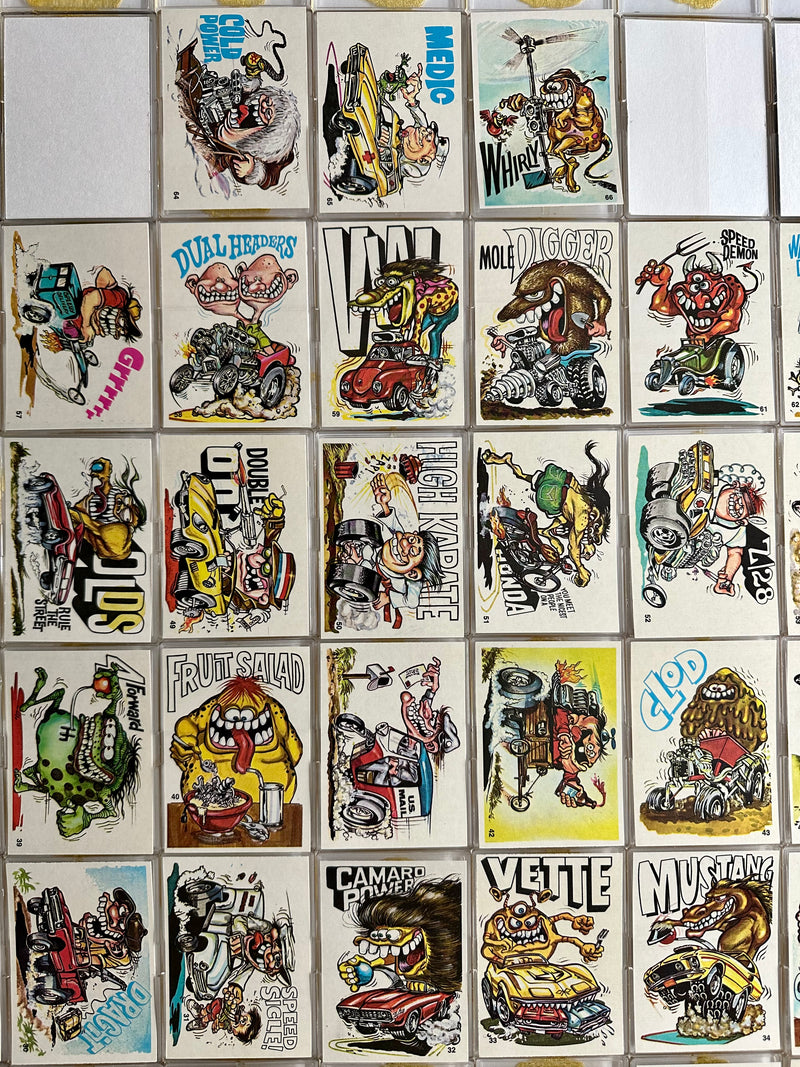 1973 Fabulous Odd Rods Vintage Bubble Gum Trading Card Set of 66 Donruss   - TvMovieCards.com