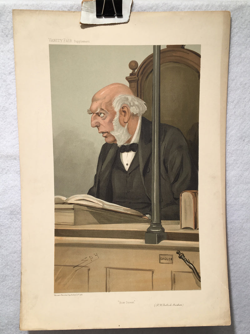Vanity Fair Supplement Cartoon "Bow Street" (R.H. Bullock Marsham) Spy 1905   - TvMovieCards.com