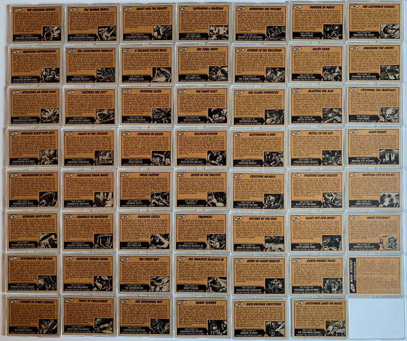 Mars Attacks Heritage Green Base Parallel Trading Card Set 55 Cards Topps 2012 - TvMovieCards.com