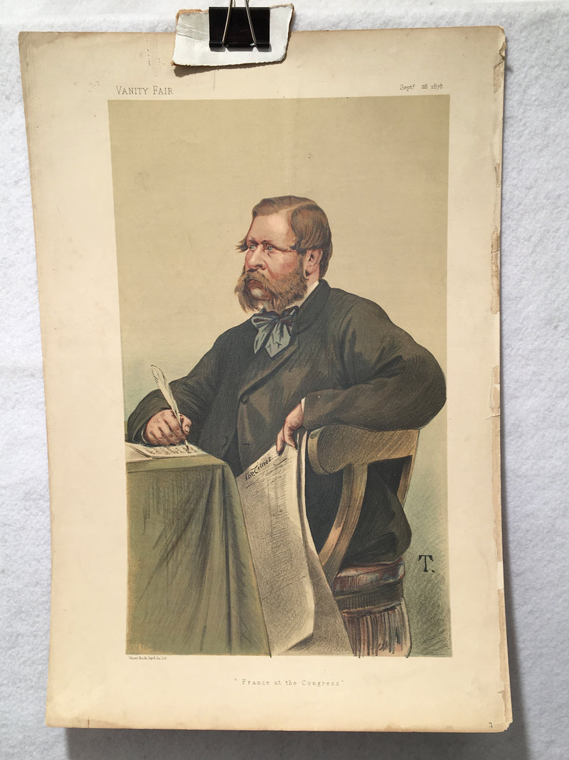 Vanity Fair "William Henry Waddington" France at the Congress Sept 28 1878   - TvMovieCards.com