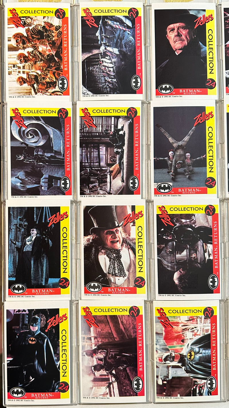 1992 Batman Returns Movie Zellers Dept Store 24 Card Trading Card Set Canada   - TvMovieCards.com