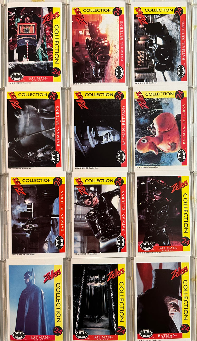1992 Batman Returns Movie Zellers Dept Store 24 Card Trading Card Set Canada   - TvMovieCards.com