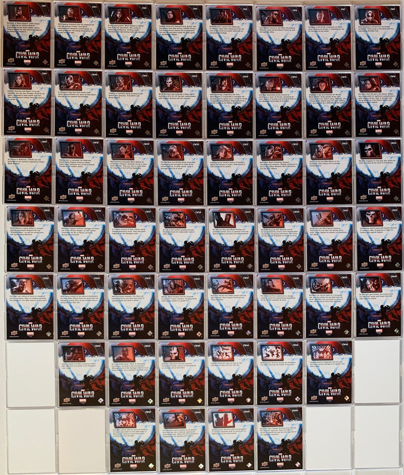 Captain America Civil War Movie Retail Blue Base Card Set 50 Cards   - TvMovieCards.com