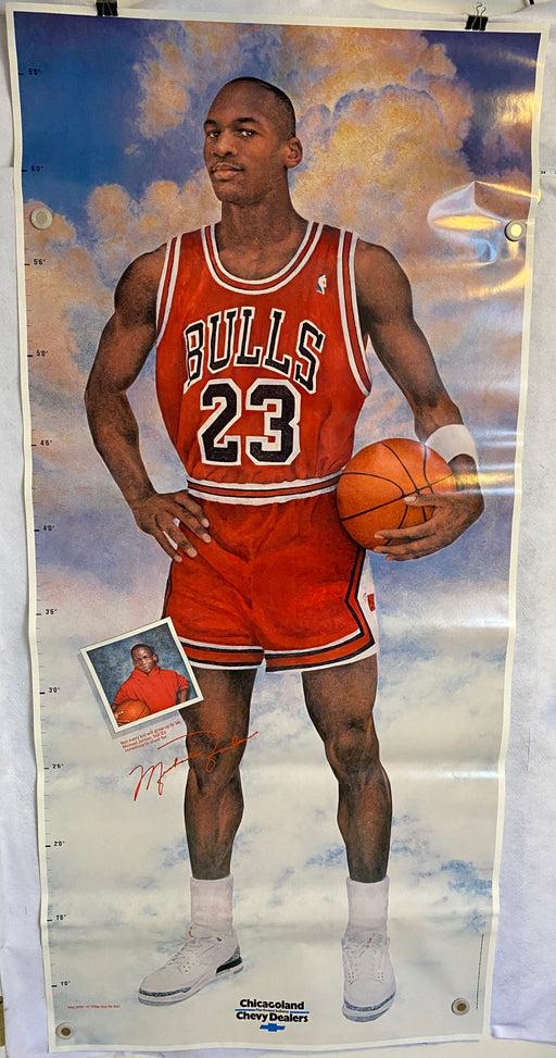Michael Jordan Life size Growth Chart Poster Chicago Bulls 76 x 35 Chevrolet   - TvMovieCards.com