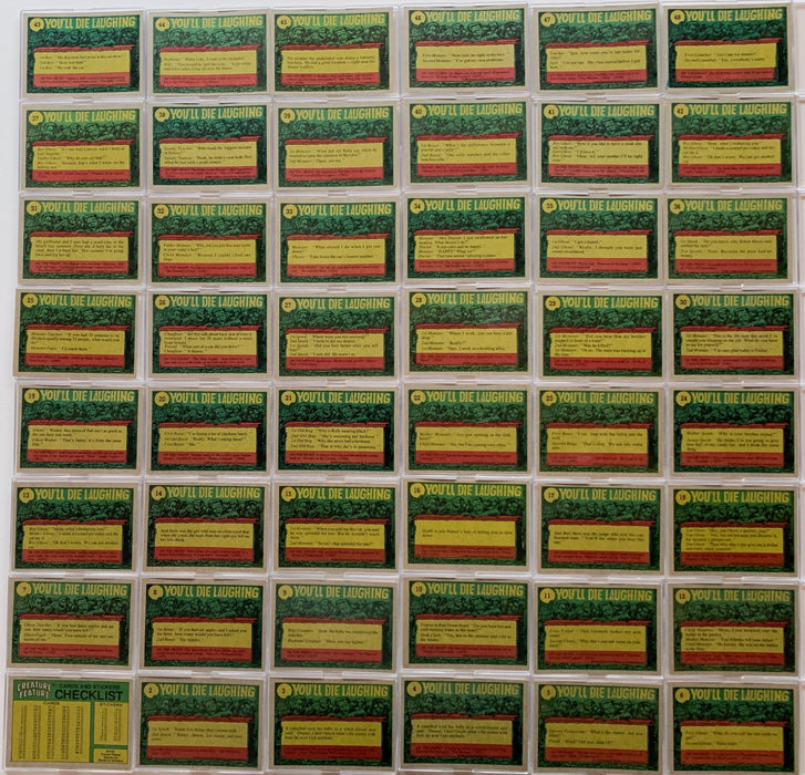 Creature Feature You'll Die Laughing Vintage Card Set 88 Cards Topps 1980   - TvMovieCards.com