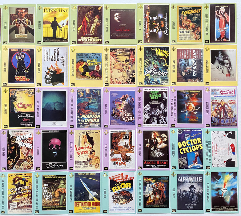 1995 Supercinema Movie Posters Complete Trading Card Set of 144 Cards Due Emme   - TvMovieCards.com