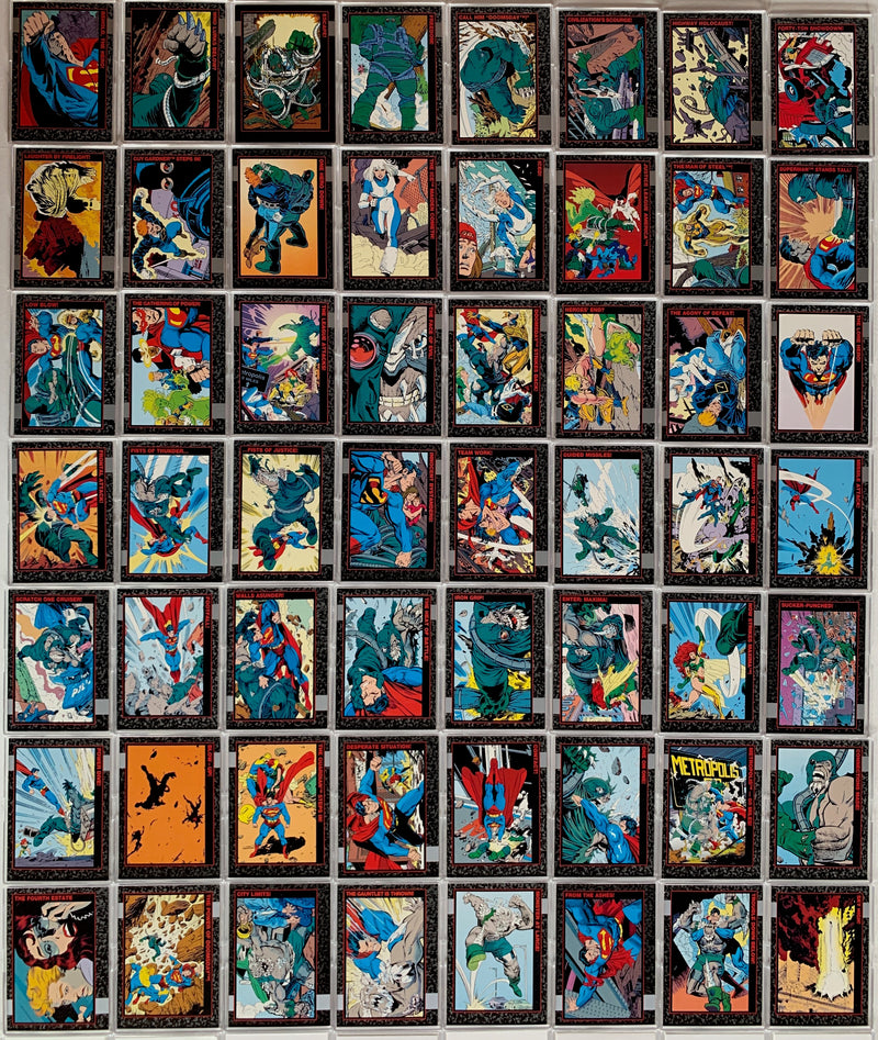 Superman Doomsday The Death of Superman Base Card Set 100 Cards Skybox 1992   - TvMovieCards.com