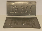 1979 Illinois License Plate Vanity Pair #MMS 61 Passenger Tag YOM Ford Chevy   - TvMovieCards.com