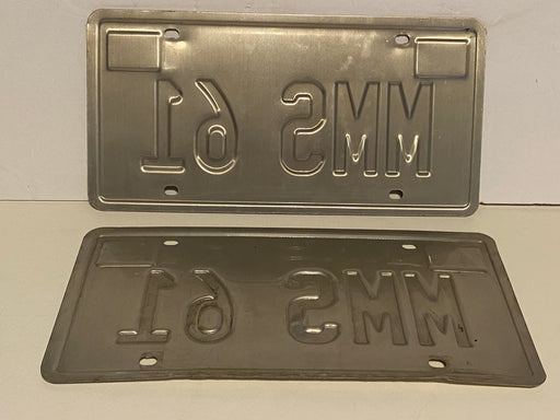 1979 Illinois License Plate Vanity Pair #MMS 61 Passenger Tag YOM Ford Chevy   - TvMovieCards.com