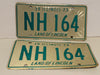 1973 Illinois License Plate Pair #NH 164 Passenger Tag YOM Ford Chevy   - TvMovieCards.com