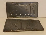 1973 Illinois License Plate Pair #NH 164 Passenger Tag YOM Ford Chevy   - TvMovieCards.com