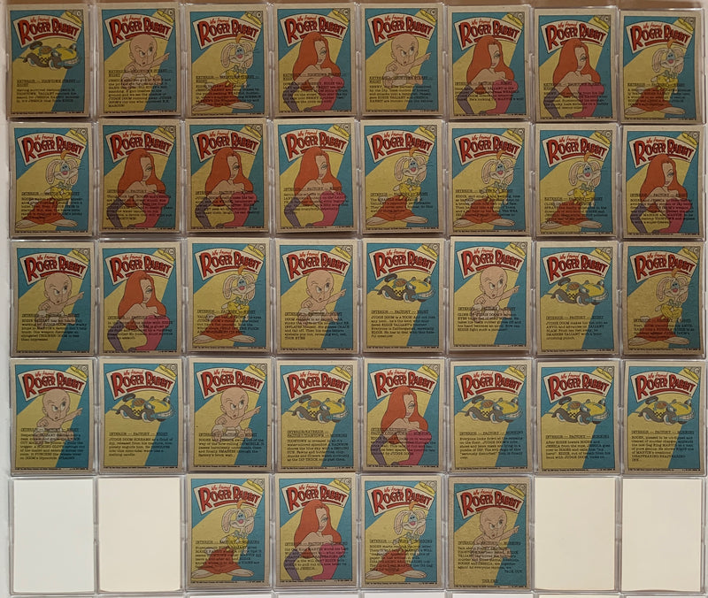 Who Framed Roger Rabbit? Movie Vintage Card Set 132 Cards Topps 1987   - TvMovieCards.com