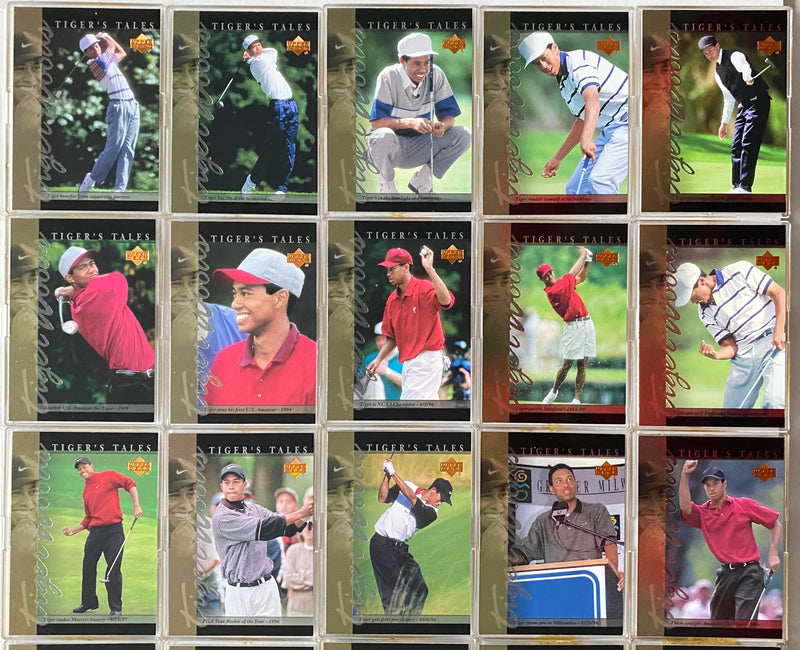 Tiger Woods - Tiger's Tales Rookie Insert Card Set of 30 Cards Upper Deck   - TvMovieCards.com