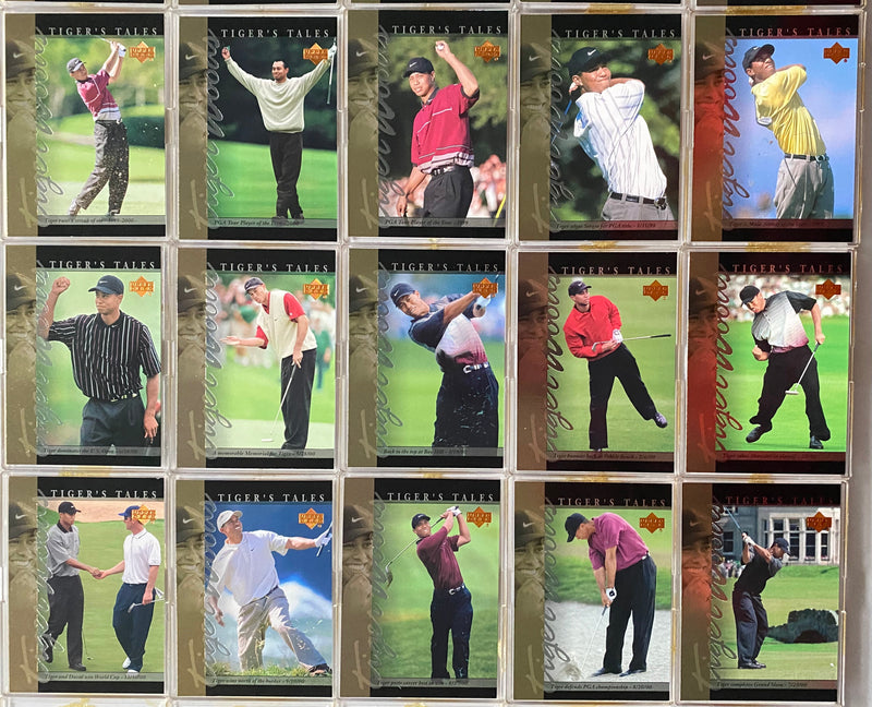Tiger Woods - Tiger's Tales Rookie Insert Card Set of 30 Cards Upper Deck   - TvMovieCards.com