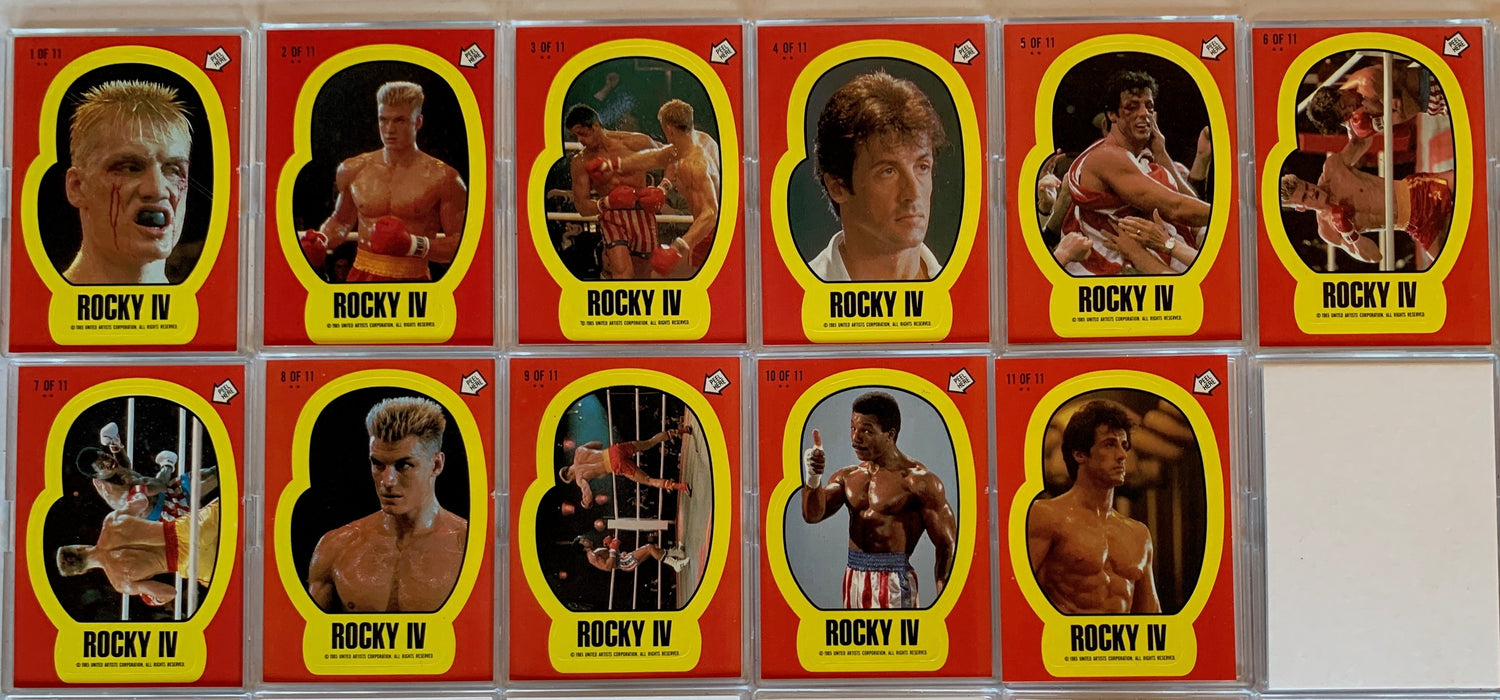 Rocky IV Movie Vintage Card and Sticker Set 66 Cards and 11 Stickers Topps 1985   - TvMovieCards.com
