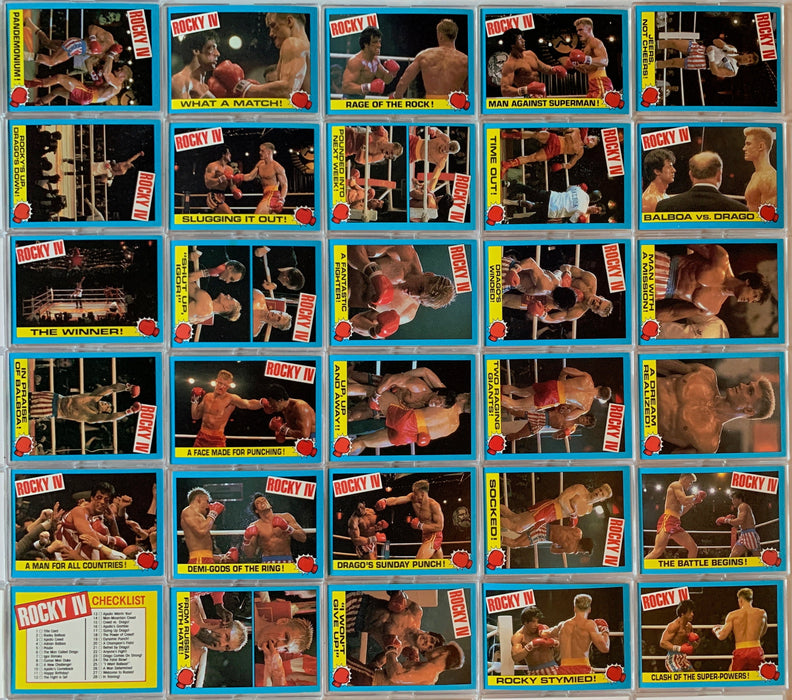 Rocky IV Movie Vintage Card and Sticker Set 66 Cards and 11 Stickers Topps 1985   - TvMovieCards.com