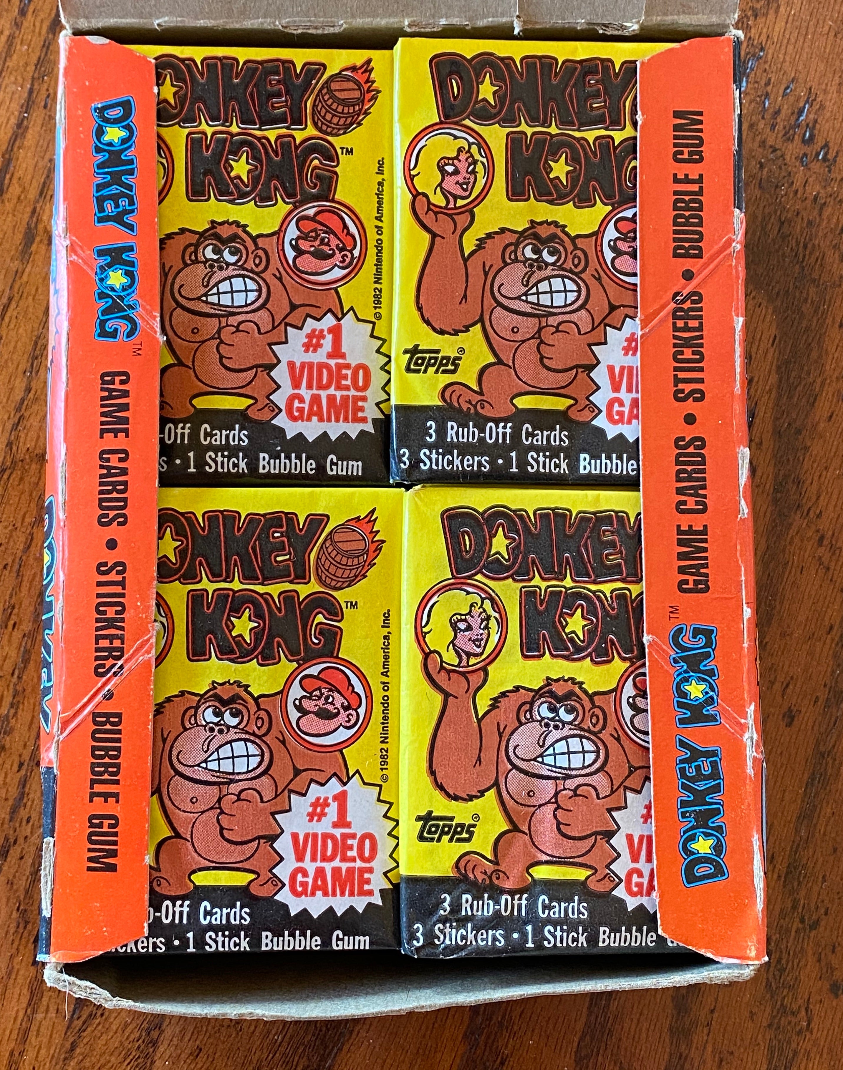 topps DONKEY KONG ドンキーコング　カード36枚　トップス Donkey Kong Vintage X-out Card Box 36 Packs Topps 1982