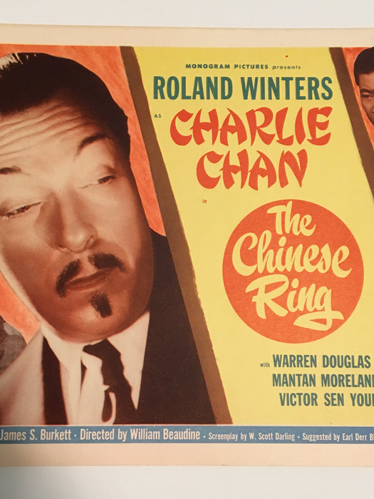 Original Charlie Chan - The Chinese Ring Lobby Card #1 Roland Winters Moreland   - TvMovieCards.com